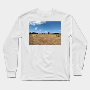 A field of round bales Long Sleeve T-Shirt